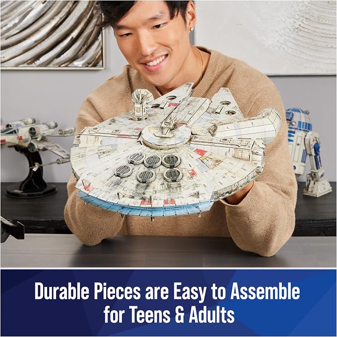 4D Build Star Wars Millennium Falcon 3D Model Kit, Star Wars Gifts, Desk Decor - Image 4