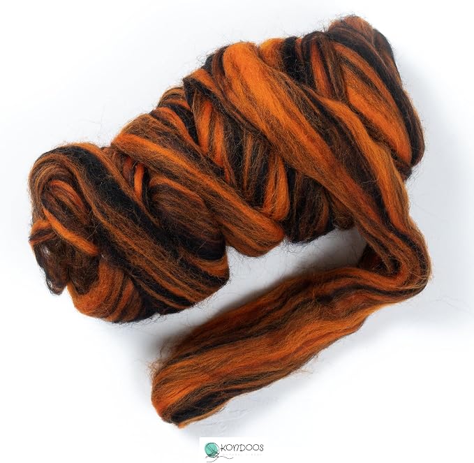 Colored Natural Wool roving, 8 OZ. Best Wool - Image 2