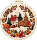 Zhenqing Autumn Cottage Squirrel Embroidery Kit by ZhenqingHomeFlagship