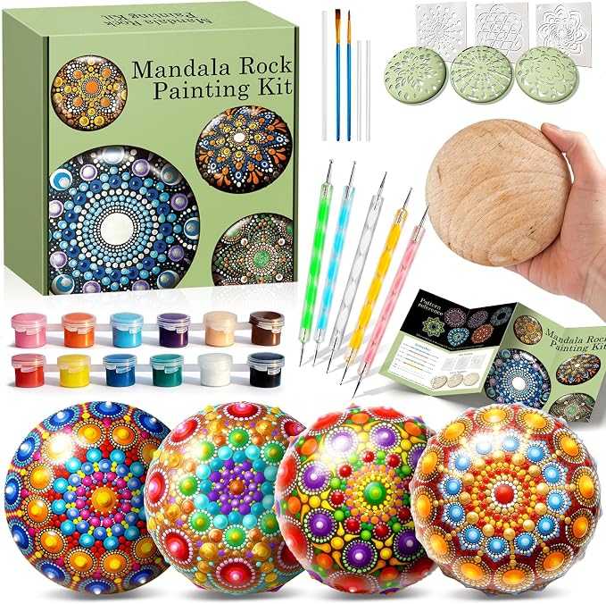 Mandala Rock Painting Kit by Catcrafter