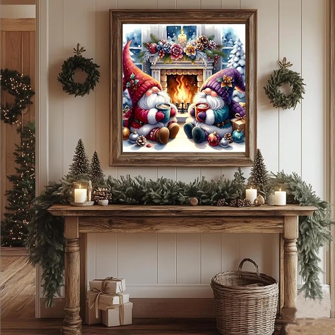 Eiazuiks Christmas Stamping Cross Stitch Kit, Gnomes Christmas Counting Cross - Image 2