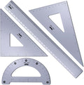 Mr. Pen- Metal Geometry Kit, 4 Pack, 45° & 30°/60° Set Squares | 6" Protractor by MrPen