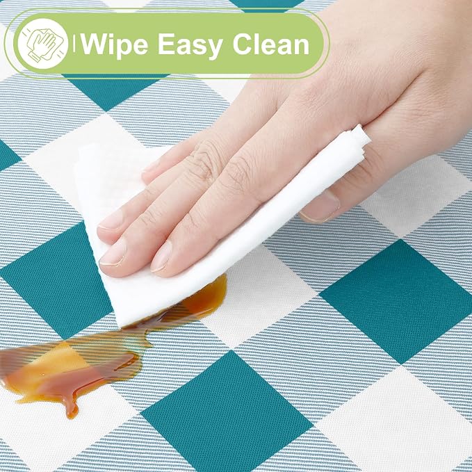 Smiry Plastic Table Cloth, Waterproof Vinyl Tablecloth - Image 3