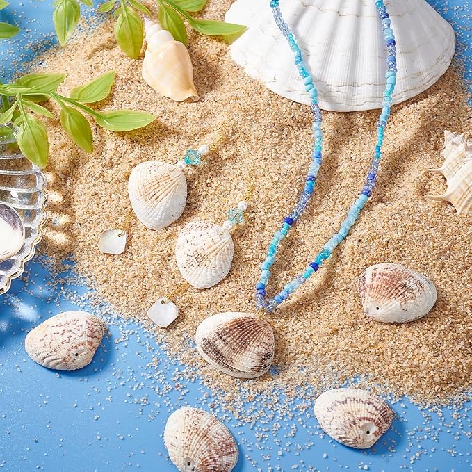 PH PandaHall 40~50pcs Tiny Scallop Sea Shells 24~29mm Ocean Beach Clam Craft - Image 5