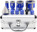 SHDIATOOL Diamond Drilling Core Bits Set Chamfer Bits for Porcelain Tile Marble Ceramic Granite Milling Kit 5/8"-11 10pieces