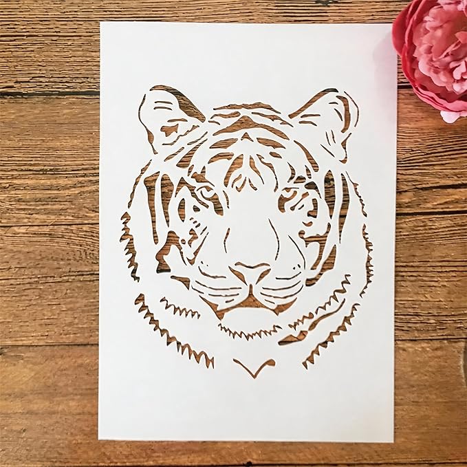 TIAMECH A4 Reusable Tiger Head Stencil by TIAMECH