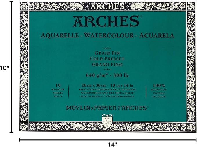 Arches 1795066 Watercolour Block 300 Lb, Cold Pressed - Image 2
