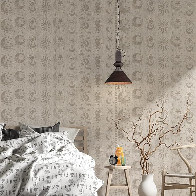 INFUNLY 9PCS/Set Sun Moon Wall Stencils - Image 9
