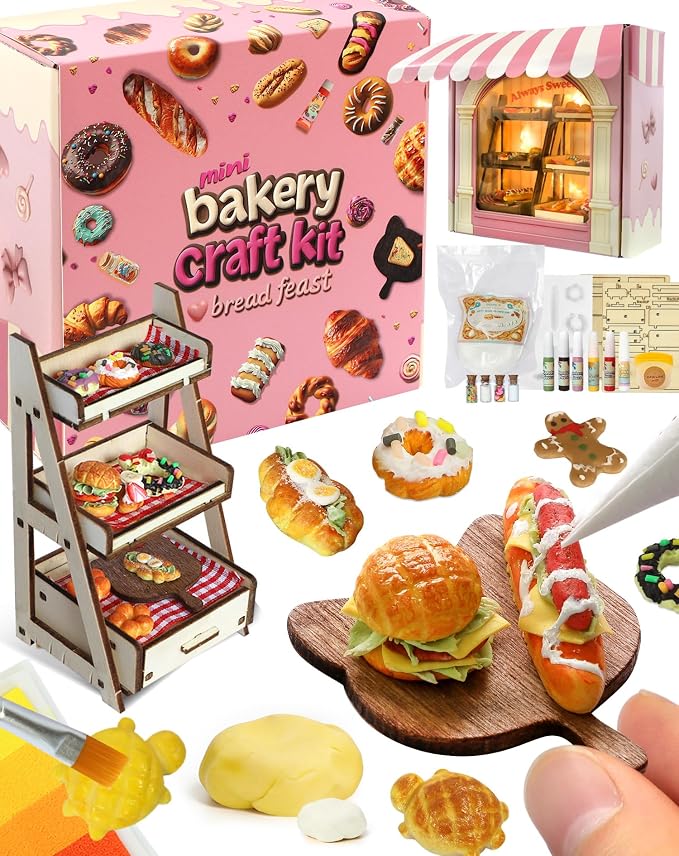 iLAND Craft Sets for Girls Ages 8-12 Creative Clay Bakery Crafting Kit by ILANDTradingCoLtd