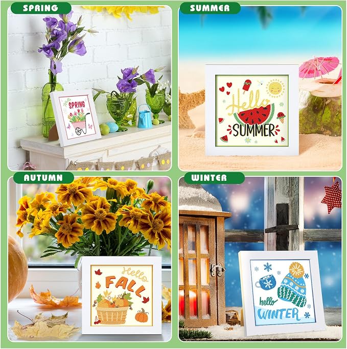 Trandraft 13 Pcs Summer Fall Seasonal Diamond Art Kits - Image 6