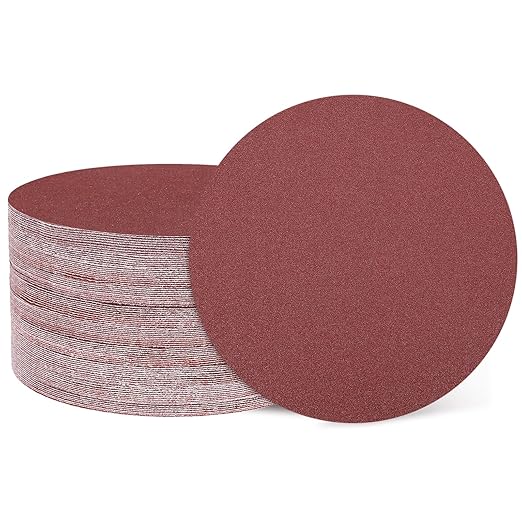 HARFINGTON 100 Pcs 6 Inch Sanding Disc 120 Grit Hook and Loop Sandpaper Random Orbital Sander Pads for Woodworking Automotive Metal Polishing