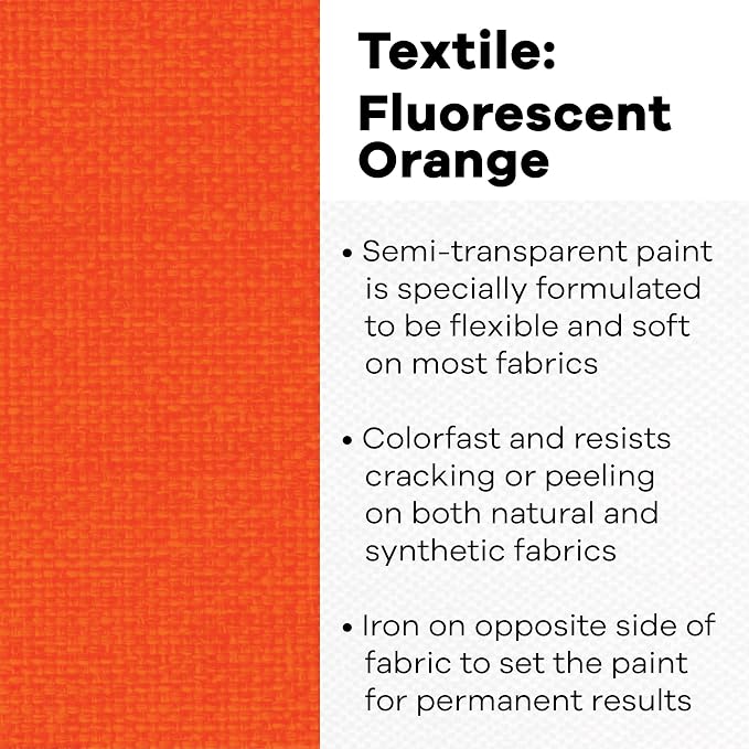 Jacquard Textile Color Fluorescent Orange - Image 2