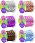 Mandala Crafts 8 GA Blue Pink Brown Assorted Anodized Aluminum Craft Wire | 120 by MandalaCrafts