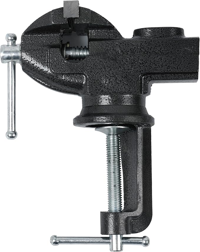 Bench Vise Heavy Duty 2.5 inch Table Clamp On Vise, Bench-Table Vice Clamp with 2-inch Jaw Width and 2 1/2 inch Jaw Opening, Woodworking Workbench Vise with Bolts & Nuts