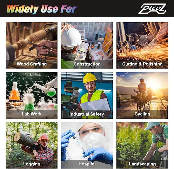 Safety Glasses Bulk Pack ANSI Z87.1 Scratch Resistant Polycarbonate Clear Glasses for Women Man Lab Goggles UV Eye Protection