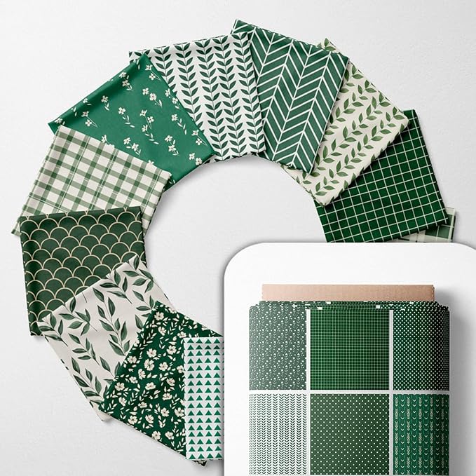 Cotton Satin Patchwork Fabric Panel – 35 Designs, 20×20 cm Squares, Single by FabricsTown