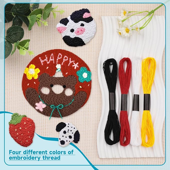 Mayboos 15 Pcs Punch Needle Kit, 8 Sizes Embroidery Punch Needle, - Image 4
