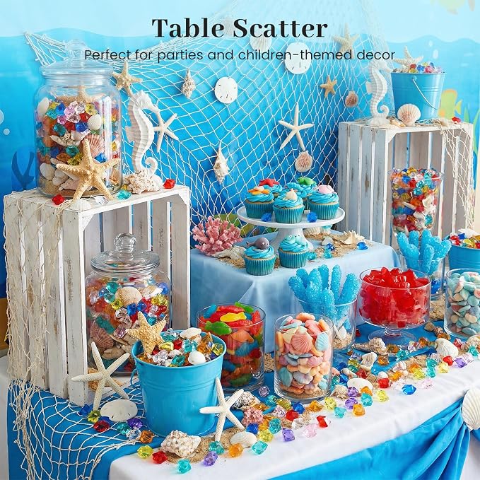 DomeStar 150PCS Multicolored Acrylic Fake Gems, Crushed Ice Rocks Pirate - Image 5