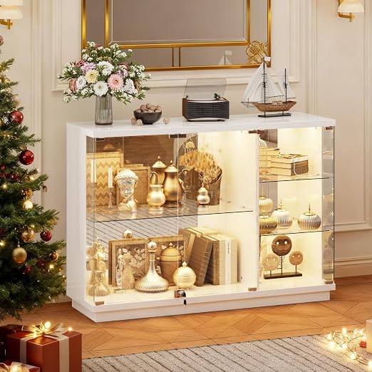 HNEBC Lockable Display Curio Cabinet by HNEBC