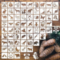 Animal Stencils for Painting on Wood, Small Plastic Rock Templates for Painting by Felixcraft-DIYDreamscape