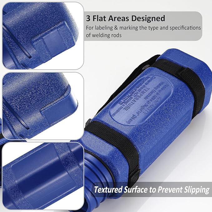 14" Rod Storage Container Tube - 1 Pack Blue Holder Canister for 10LB SMAW Welding Stick Electrode