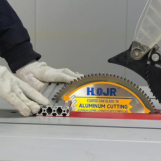 Aluminum Cutting Circular Saw Blade, Medium Aluminum,The Cutting Head uses a Special Anti-Heat Sticking Coating with high Finish and Long Life,NFM 12 inch 96-Tooth 1" -TA