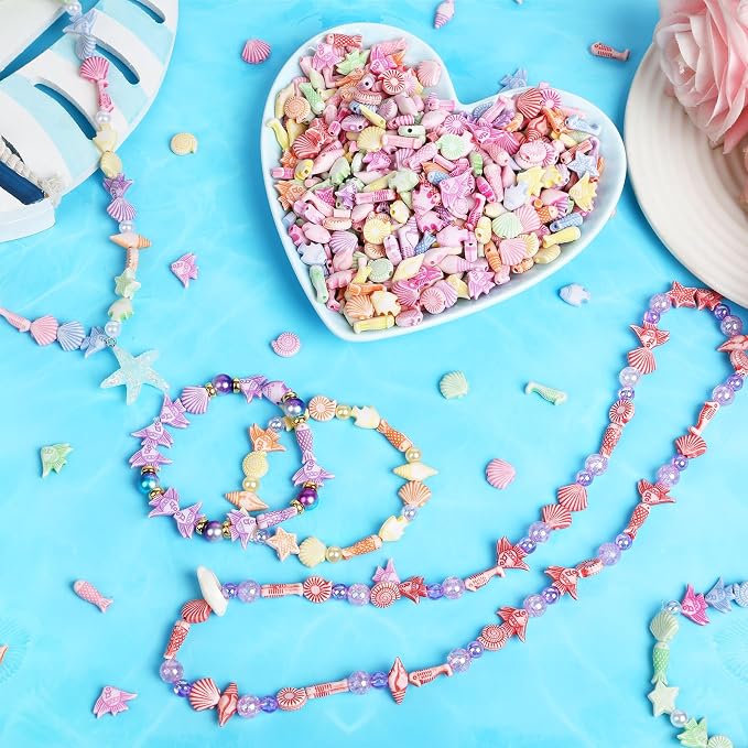 Augshy 700pcs Summer Ocean Shell Beads, Sea Seashell Beads - Image 5