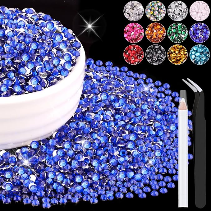 8000PCS 3mm Resin Rhinestones Bulk by BELLEBOOST