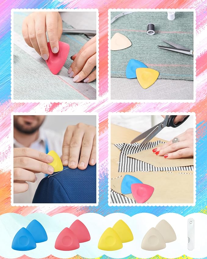 FIVEIZERO 4Pcs Tailors Chalk, Triangle Sewing Chalk - Image 6