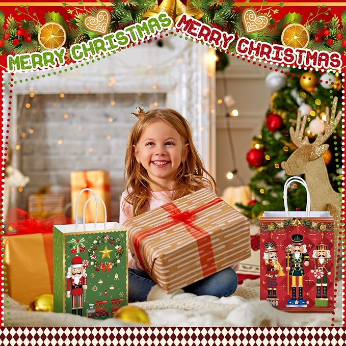 Kolldenn 24 Pcs Christmas Nutcracker Party Favors Bags Christmas Goodie Gift - Image 6