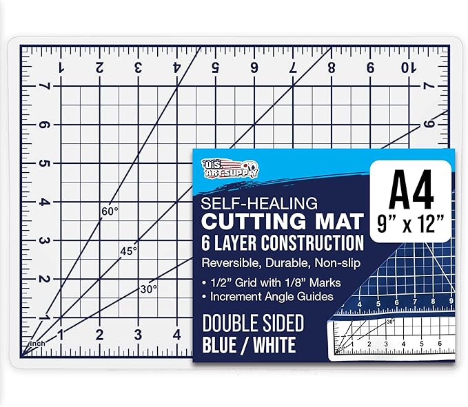 U.S. Art Supply 9" x 12" Self-Healing Cutting Mat 5-Ply by USArtSupply