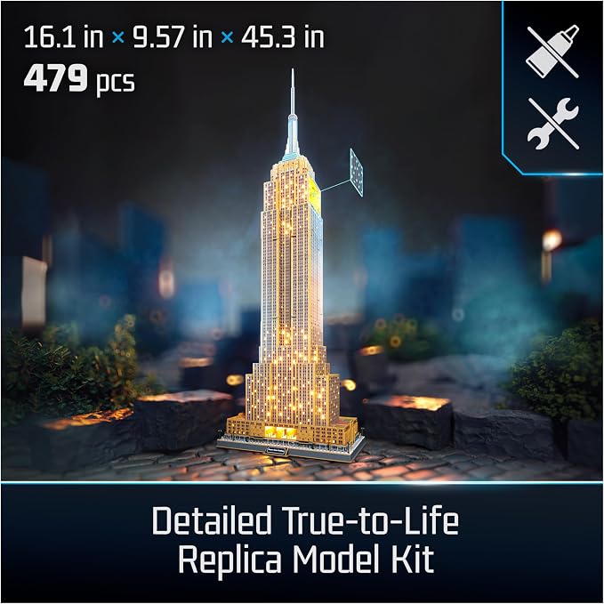 4D Build, Architect Series Empire State Building 3D Model Kit - Image 2