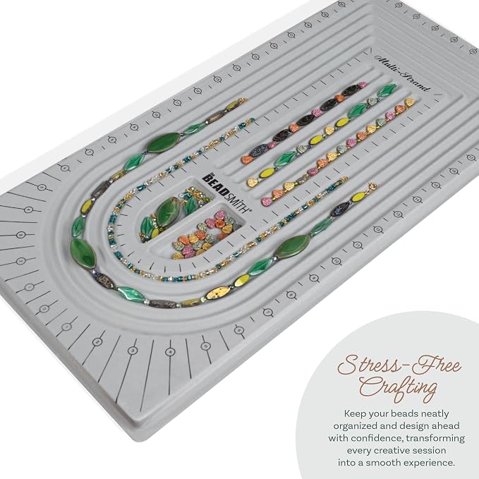 The Beadsmith Bead Board, 5 U-Shape and 6 Straight Channels, 10 x 20.5 inches - Image 5