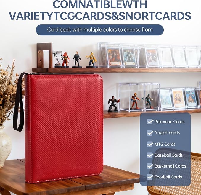 9 Pocket Card Binder, Premium Zip Trading Top Loader Binder, 720 Double Sided - Image 4