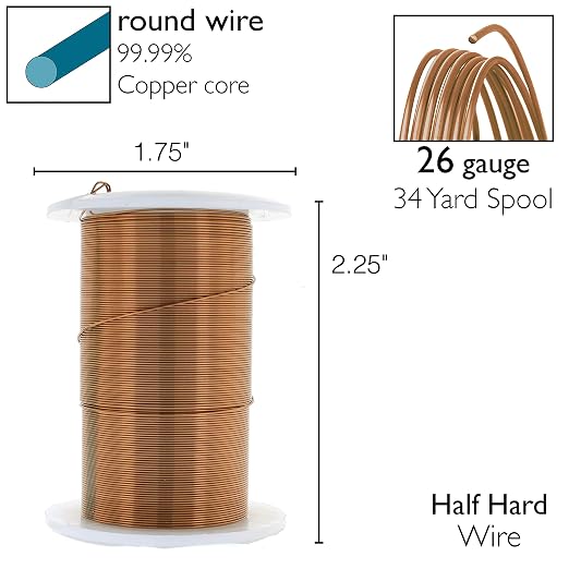 The Beadsmith Wire Elements 26-Gauge Lacquered Tarnish-Resistant Copper Wire - Image 4