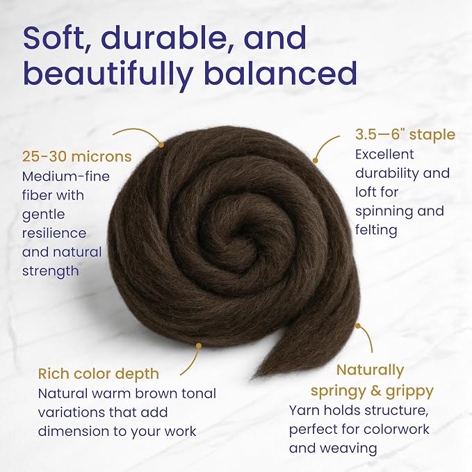Revolution Fibers Corriedale Wool Roving 1 lb - Image 2