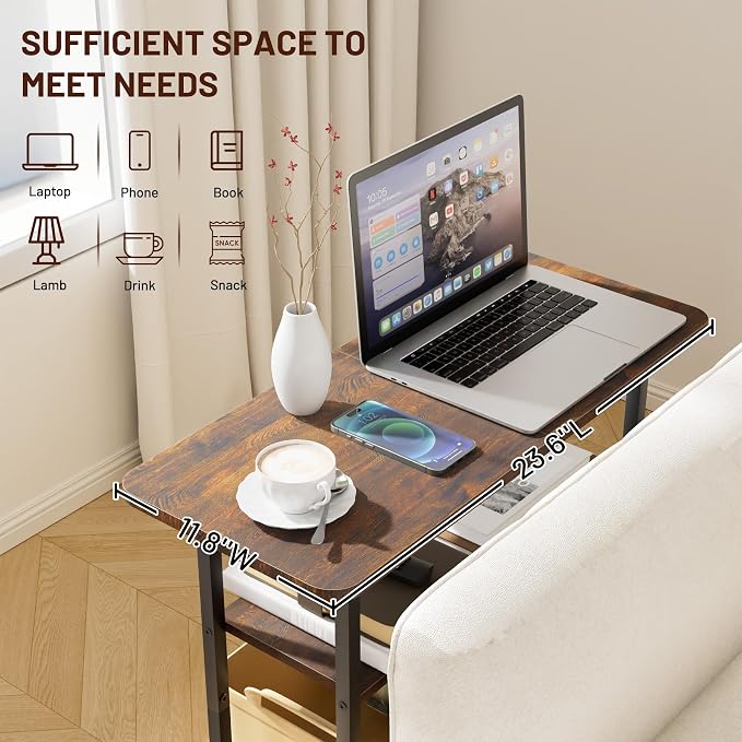 SLEEPING LAMB Side Table for Living Room, 3-Tier End Table for Small Space - Image 4