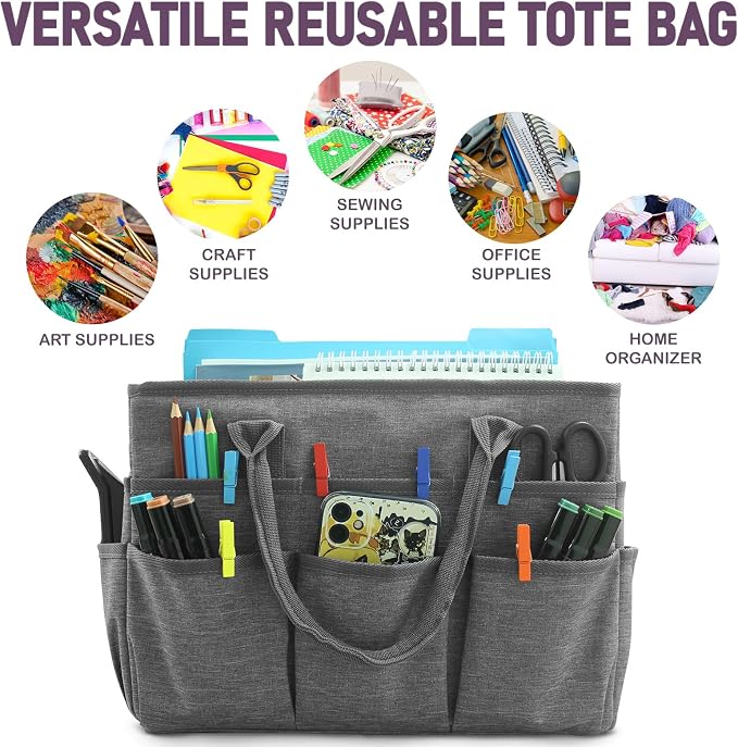 Cupohus Craft Organizer Bag, Art Supply Tote - Image 2