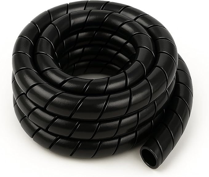 Electriduct 3/8 Inch Heavy Duty Spiral Wrap HDPE Flexible Plastic Cable Sleeve - Image 2