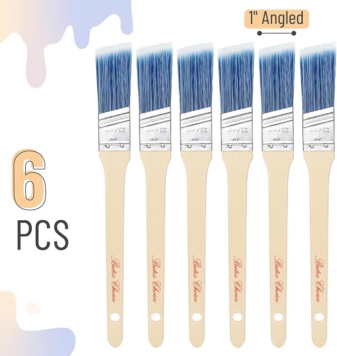 Bates Angle Paint Brushes, 6 Pack - Image 2