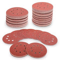 100 PCS 5 Inch Sanding Discs 60 Grit Hook and Loop Adhesive Round Sandpaper for Random Orbital Sander