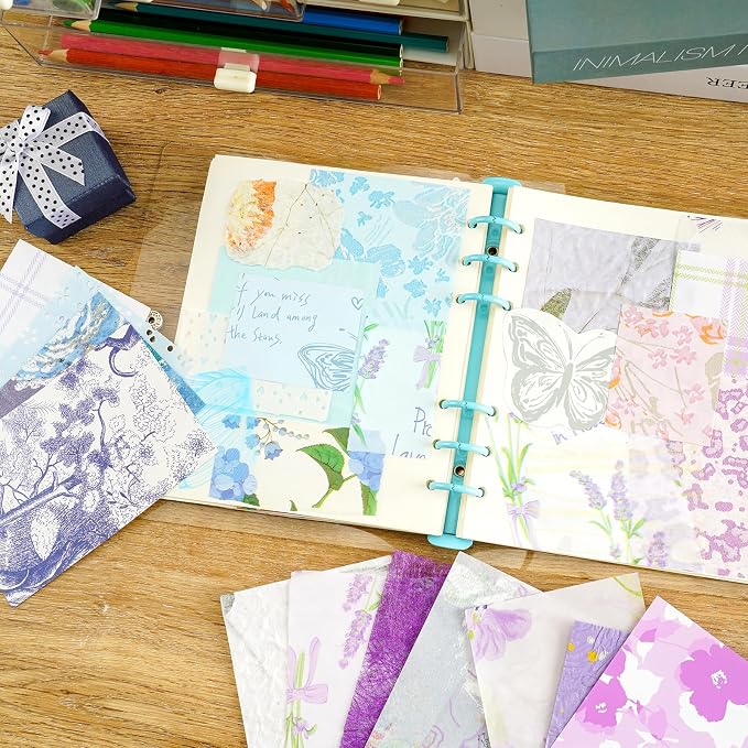 Floral Scrapbook Paper Set, 160 Sheets, 10 Color Themes, Textured Paper and - Image 7
