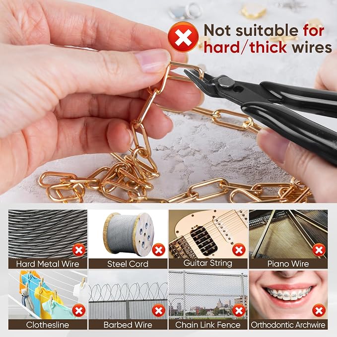 5 Inch Flush Cutters, 2 Pack Micro Wire Cutters, Sharp Zip Tie Cutter, - Image 7