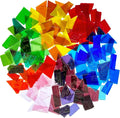ILLUCKAI 2.2lb Colorful Transparent Stained Glass Scraps, Irregular Stained by ILLUCKAI