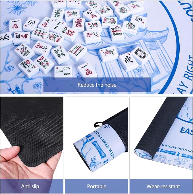 TIASUSAN Light Blue Mahjong Learning Mat - Image 5