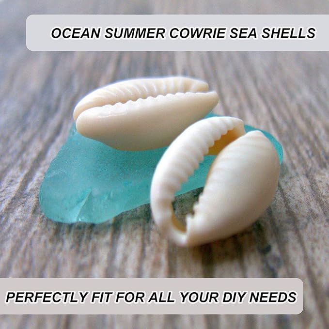 100Pcs Cowrie Shell Beads, Summer Beach Cowrie Shells - Image 4