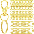 60PCS Keychain Making Kit, Including 30PCS Keychains Clips Hooks and 30PCS Key by Sucrown