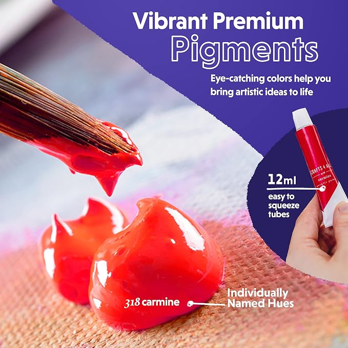 Crafts 4 All Acrylic Paint Set for Adults and Artists - Image 4