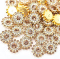 14mm 150pcs Crystals Yellow Glass Gems Sew on Rhinestones, Metal Base Claw by Unknown