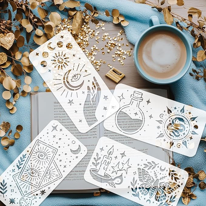 INFUNLY 15Pcs Magic Divination Wall Stencil - Image 7